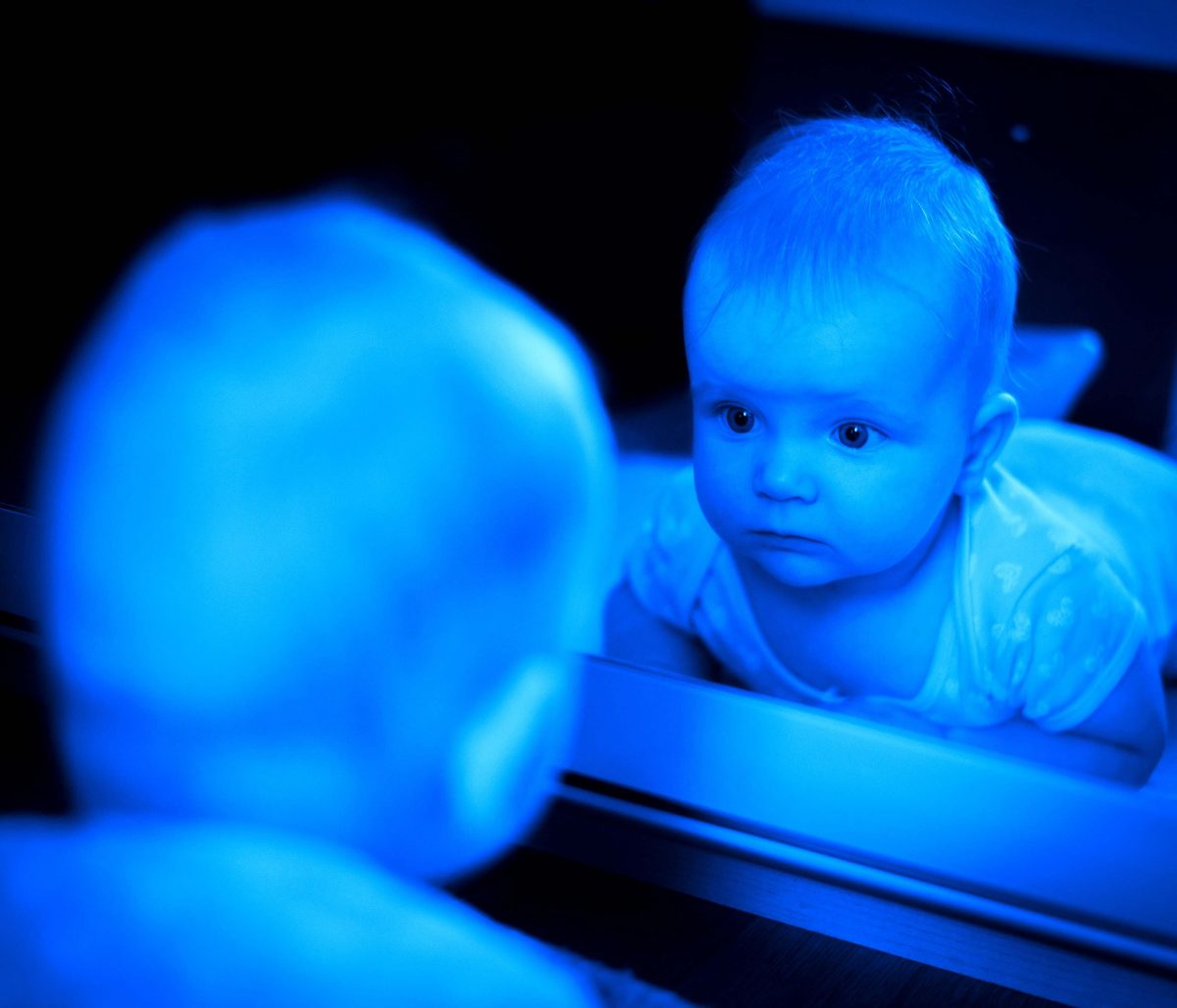 Baby with mirror